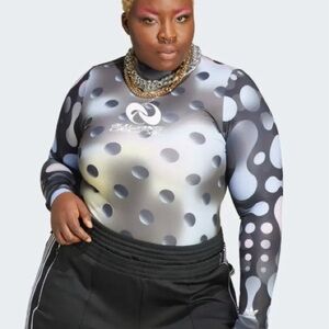 Adidas All Over Body Print Bodysuit NWT